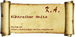Kühtreiber Anita névjegykártya