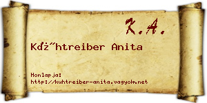 Kühtreiber Anita névjegykártya